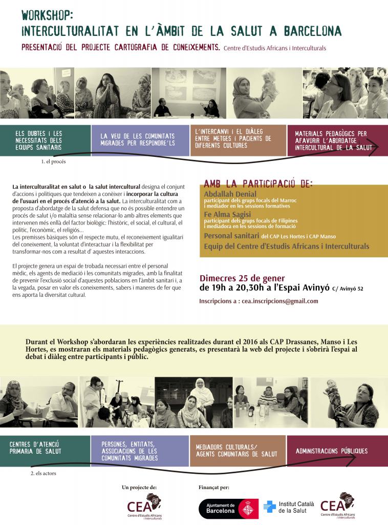 Workshop: Interculturalitat en l’àmbit de la salut a Barcelona.